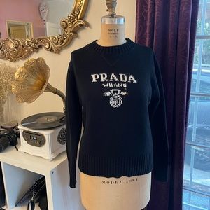 Prada logo wool sweater